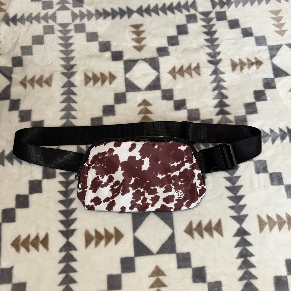 Cow Print Patterned Belt Bag